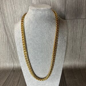 Kay Jewelers 14K Gold plated herringbone Cuban chain men’s necklace